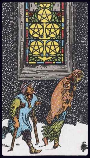 錢幣五 Five of Pentacles